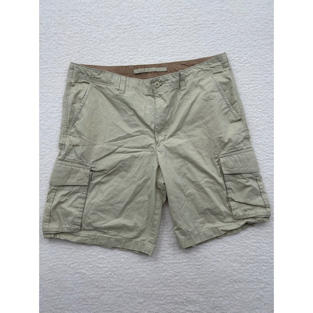 LL Bean Mens 38W Khaki Tan Cotton Utility Cargo Shorts Gorpcore Preppy Outdoor